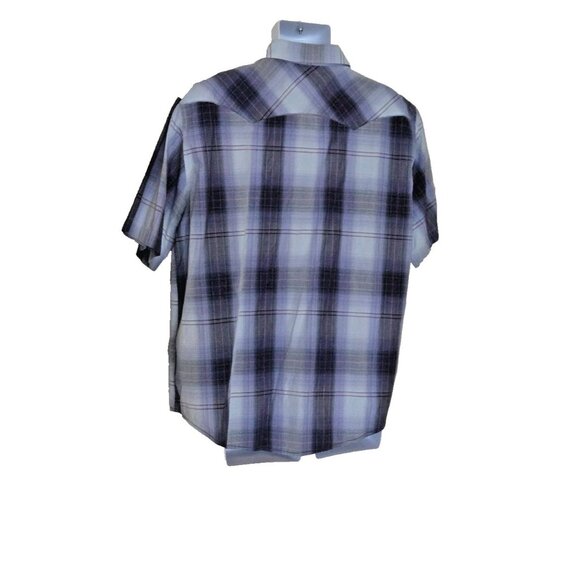 Wrangler Plaid American Cowboy Pearl Snap short sleeve Shirt MV12729 Size XXL - Picture 2 of 6
